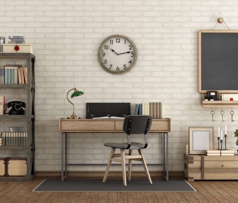 Workspace in industrial style